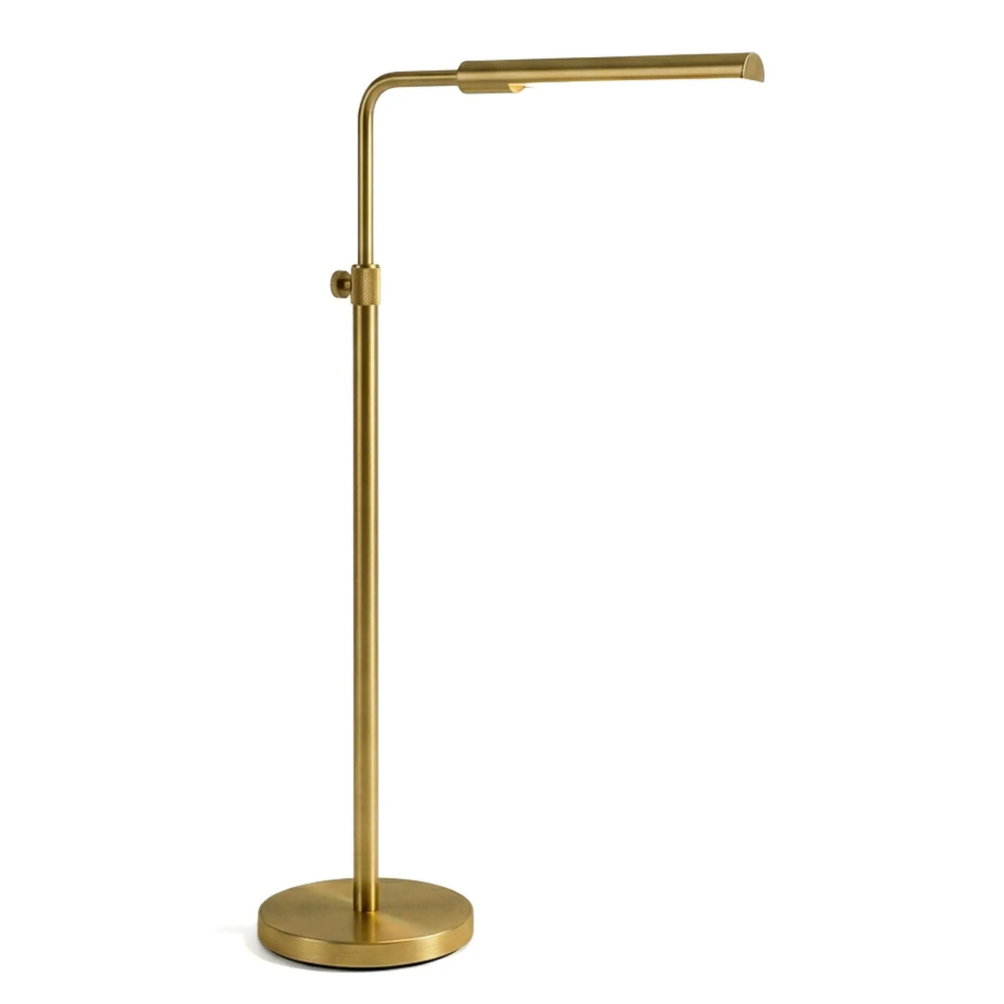 Verve - Floor Lamp With On / Off Switch Adjustable LED Round Base - Gold by Unique Piece Furniture