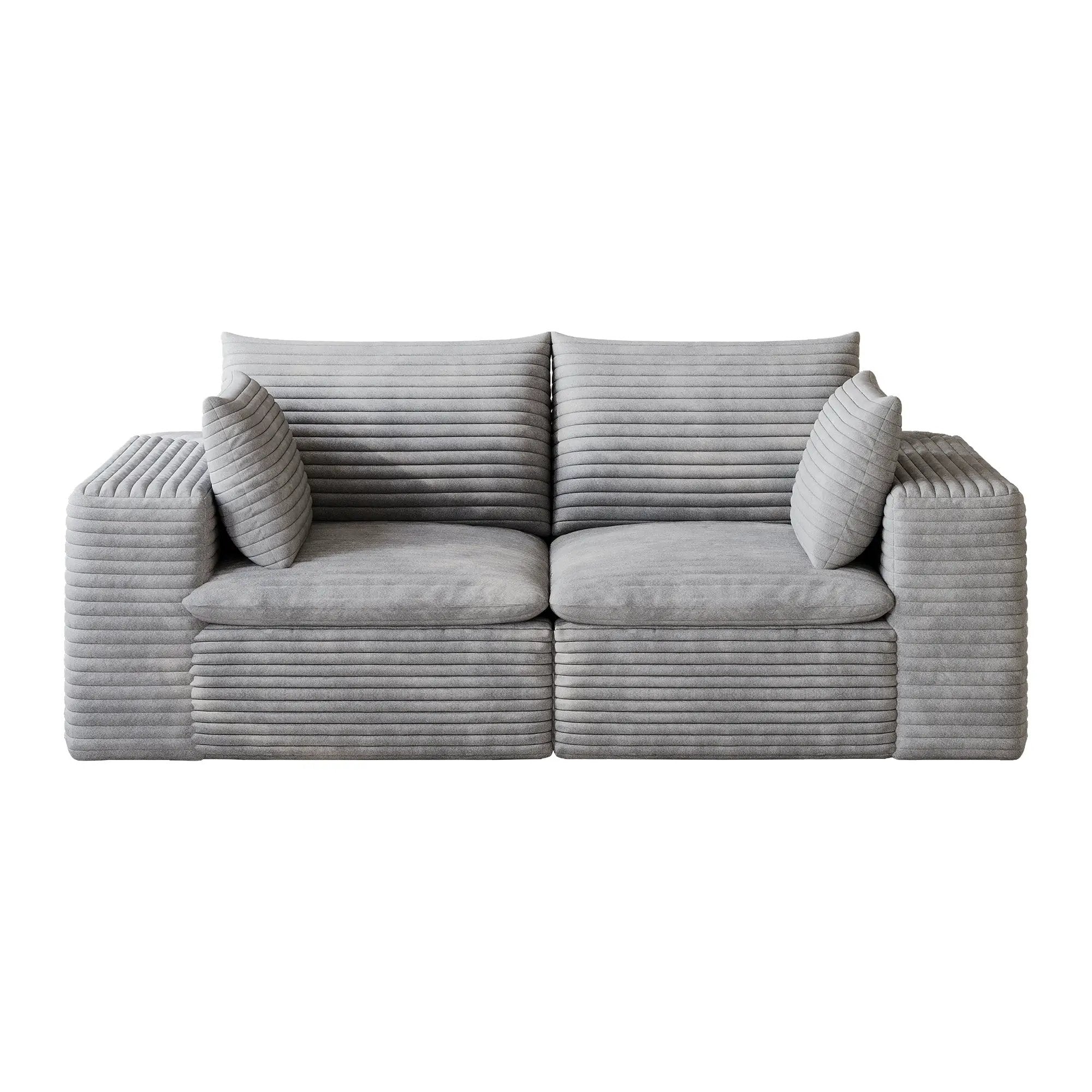 71" Cloud Sofa in Corduroy Fabric by HouseOfZazla