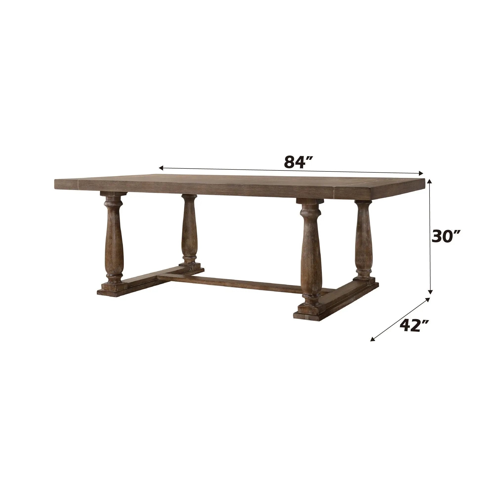 Bernard - Weathered Dining Table by Unique Piece Furniture