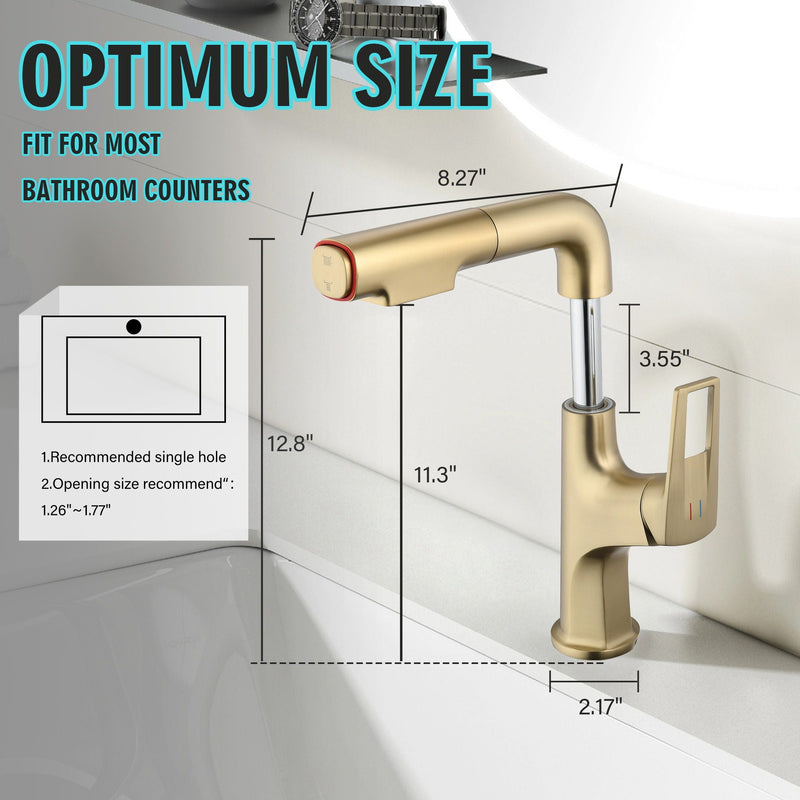 Pull Down Vessel Faucet With Lift Spout & Dual Spray Modes by HouseOfZazla