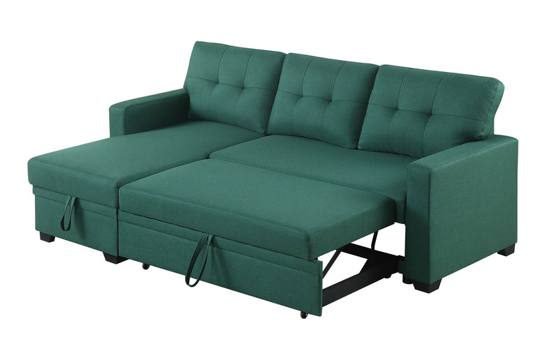 Upholstered Pull Out Sectional Sofa With Chaise by HouseOfZazla