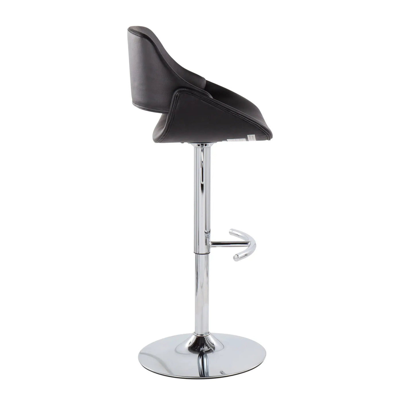 Fabrico - Contemporary Adjustable Bar Stool With Rounded T Footrest (Set of 2) by HouseOfZazla
