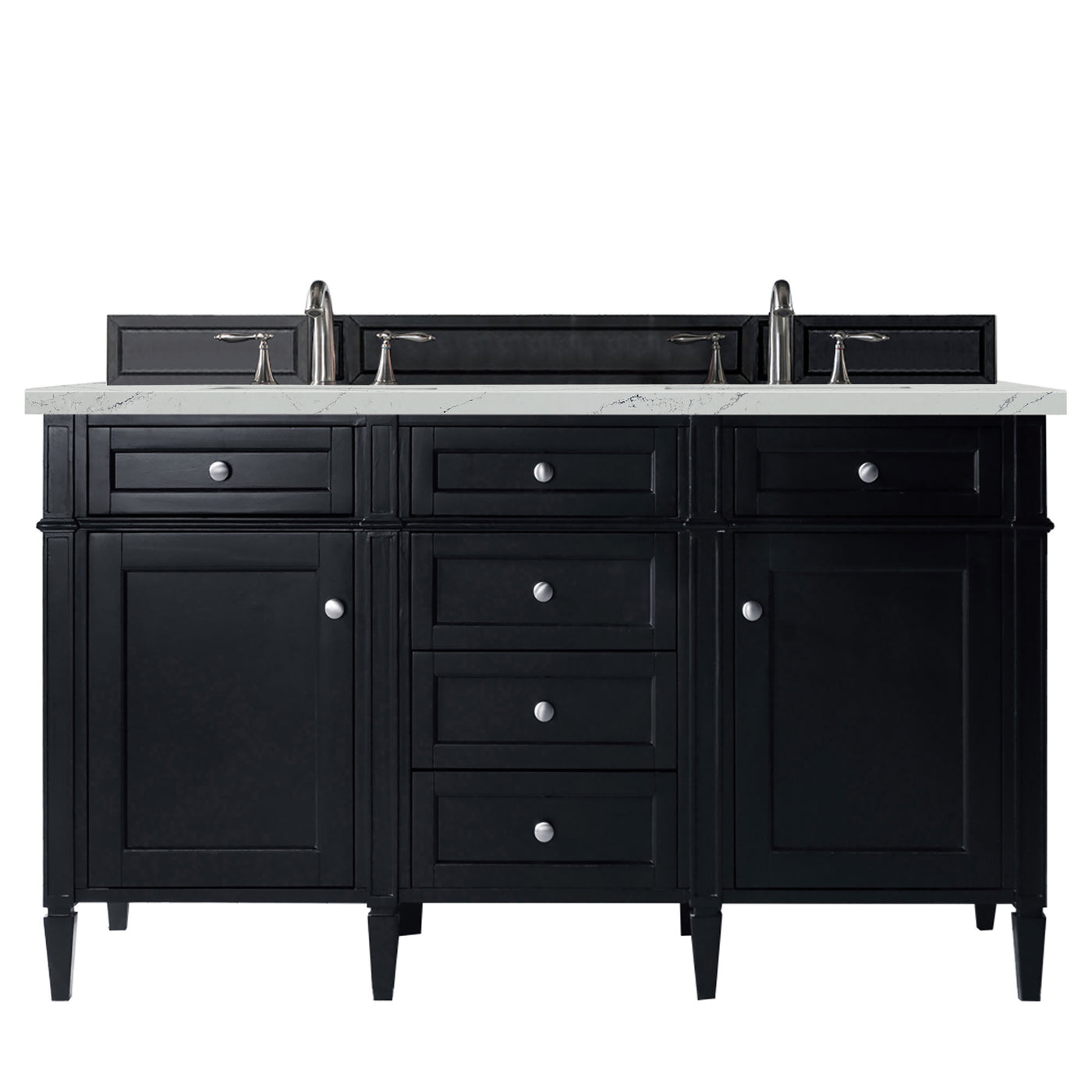 James Martin Brittany 60" Double Bathroom Vanity, Black Onyx, view 33