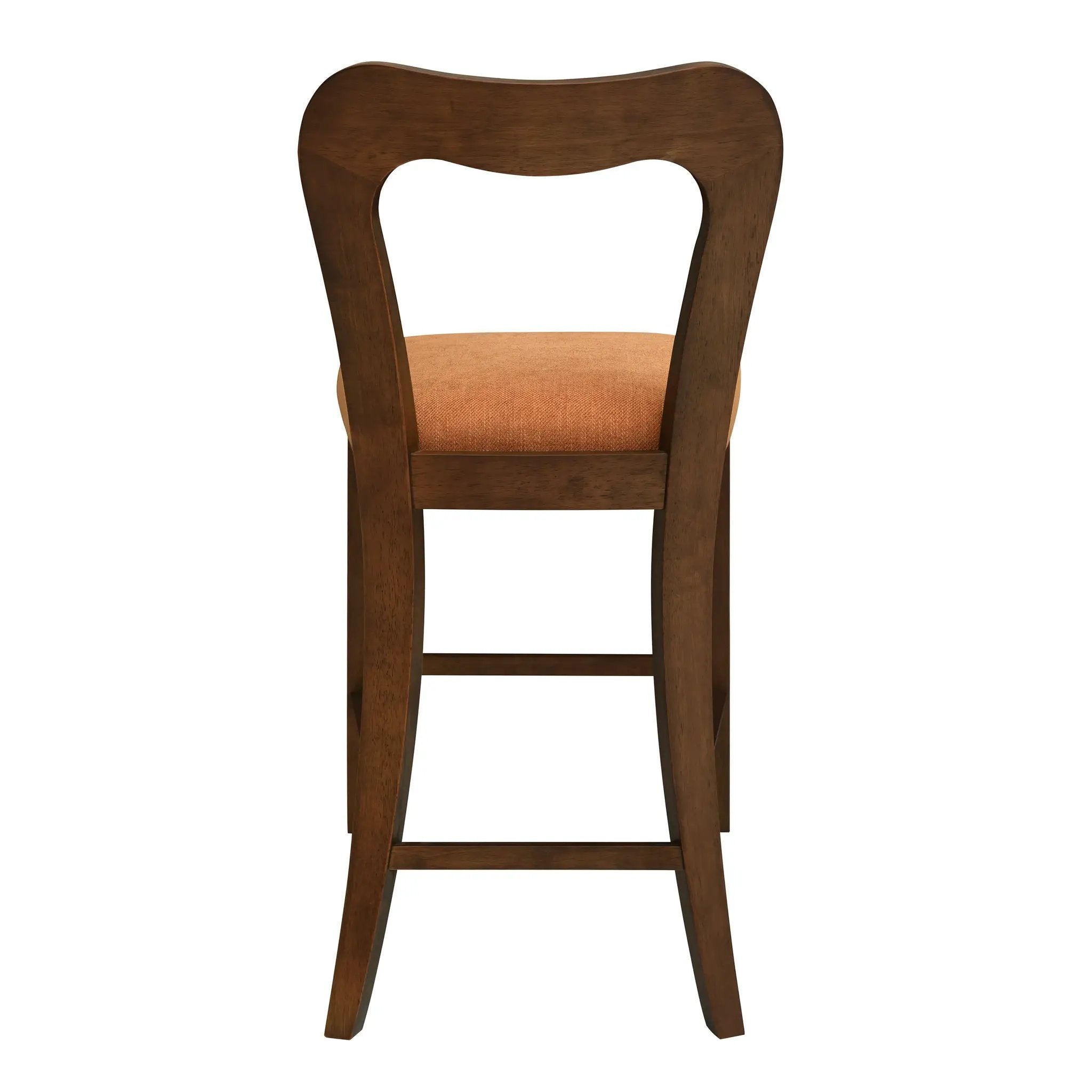 Counter Stool Without Arm (Walnut + Caramel) Set of 2 by HouseOfZazla