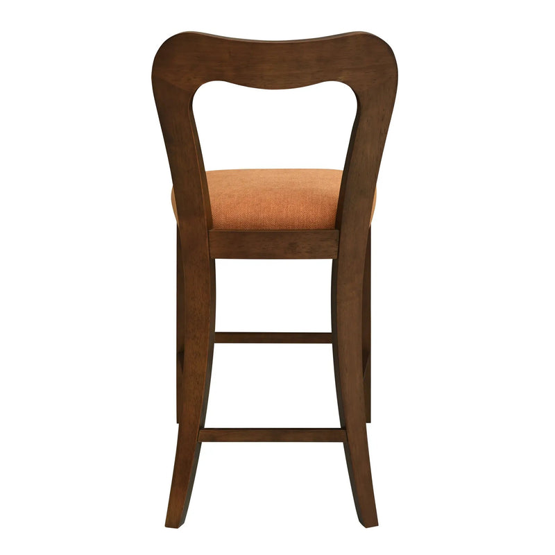 Counter Stool Without Arm (Walnut + Caramel) Set of 2 by HouseOfZazla