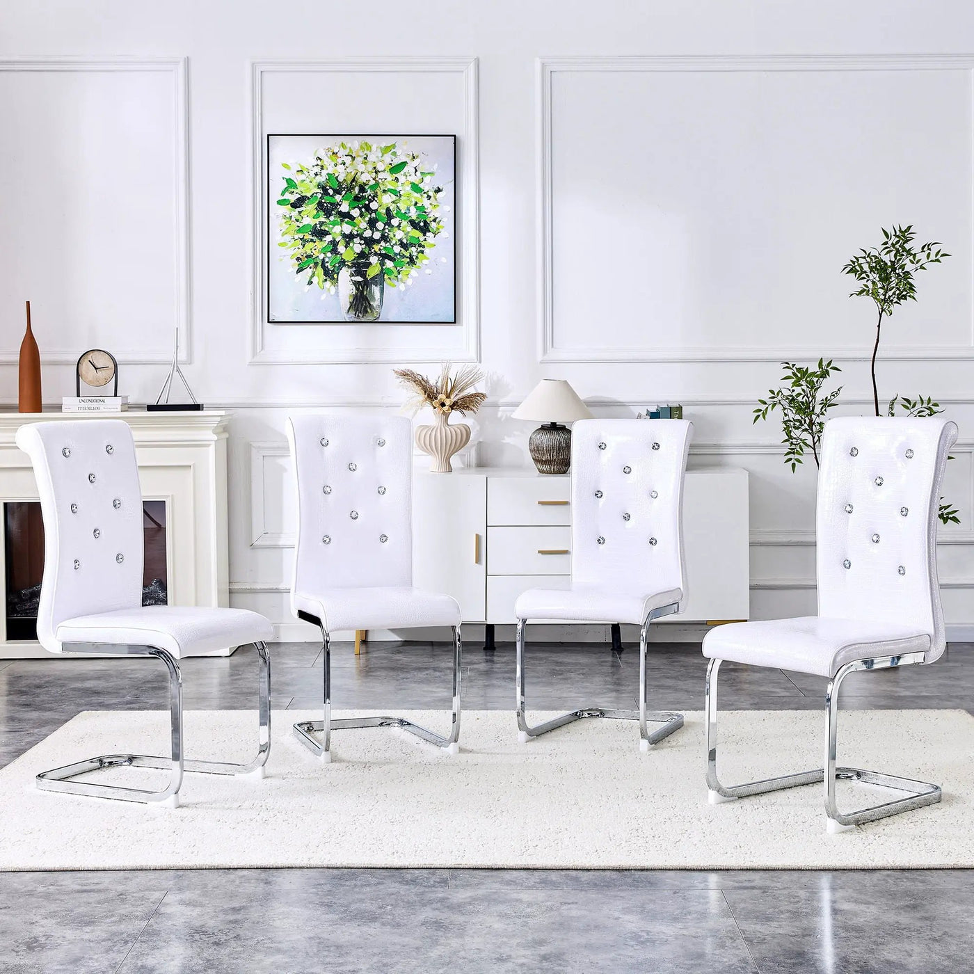 Elegant Design Upholstered Dining Chairs by Unique Piece Furniture