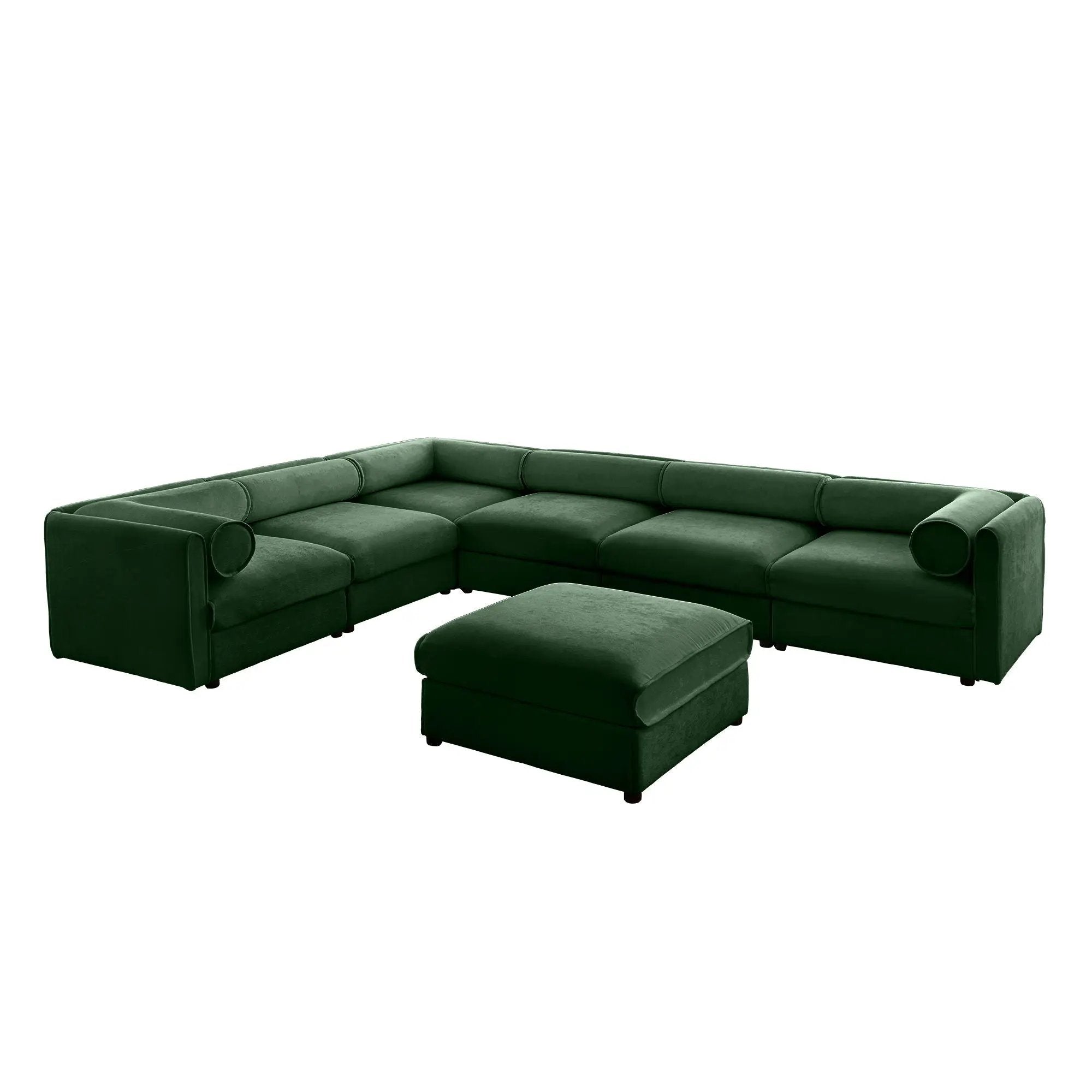 Contemporary Elegant Sofa With Storage And Ottoman by Unique Piece Furniture