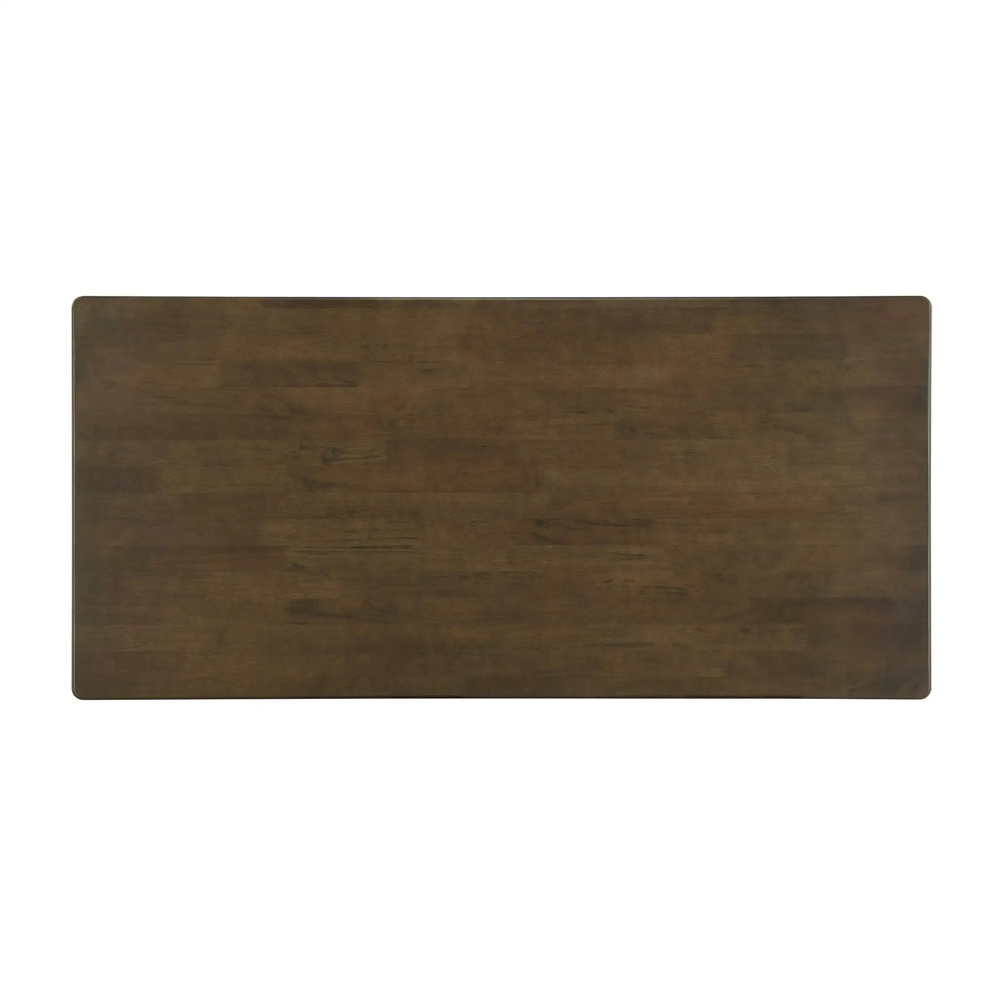 Walnut-Colored Rubber Wood Dining Table with Rattan Accents by HouseOfZazla