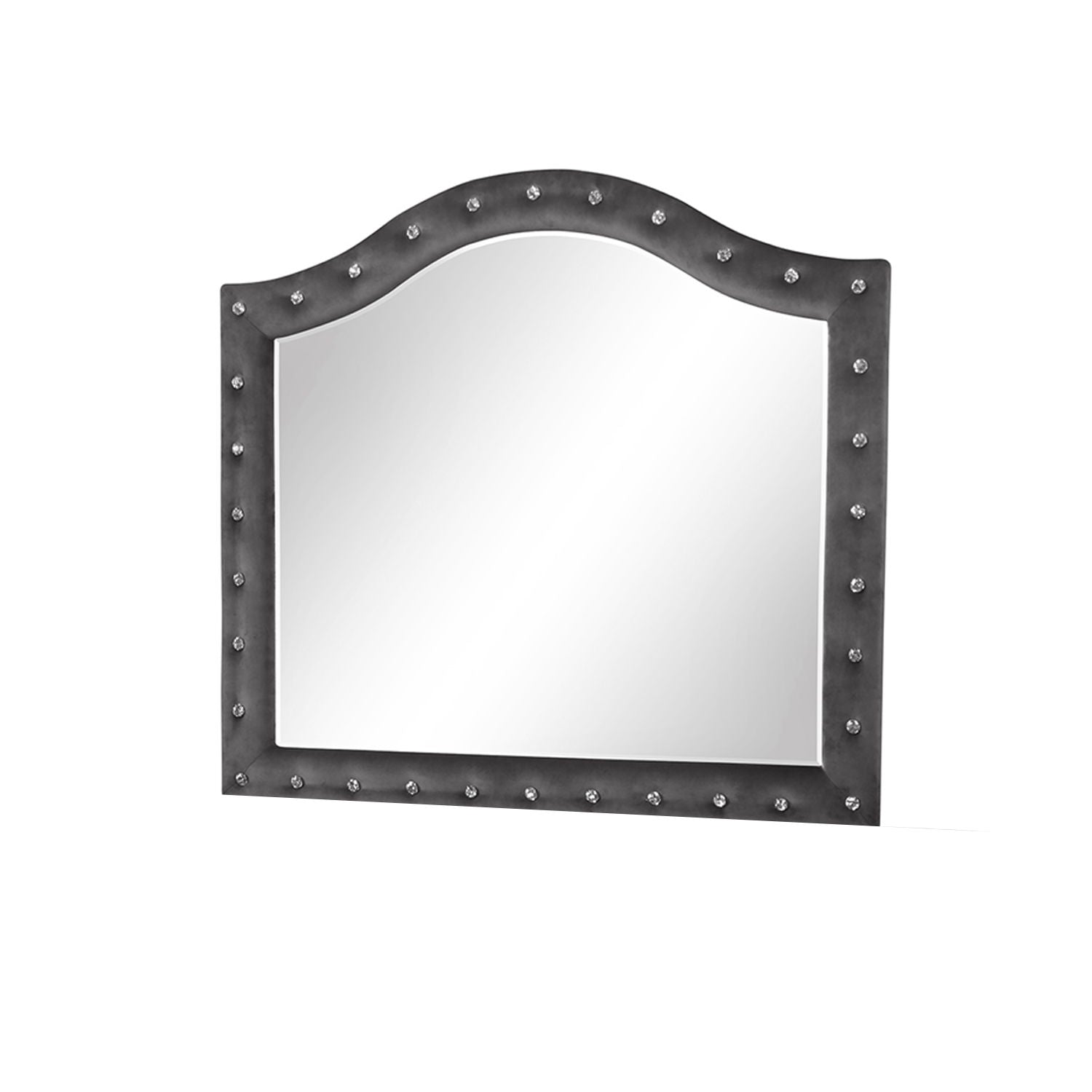 Sophia - Tufted Mirror - Gray by HouseOfZazla