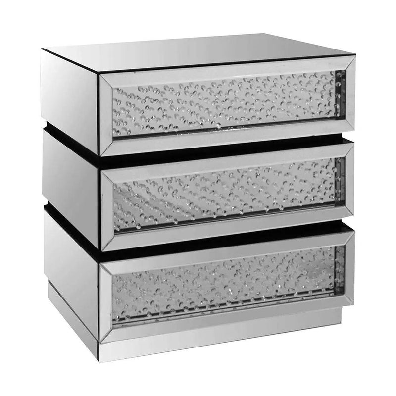 Nysa - Console Cabinet - Mirrored & Faux Crystals by Unique Piece Furniture