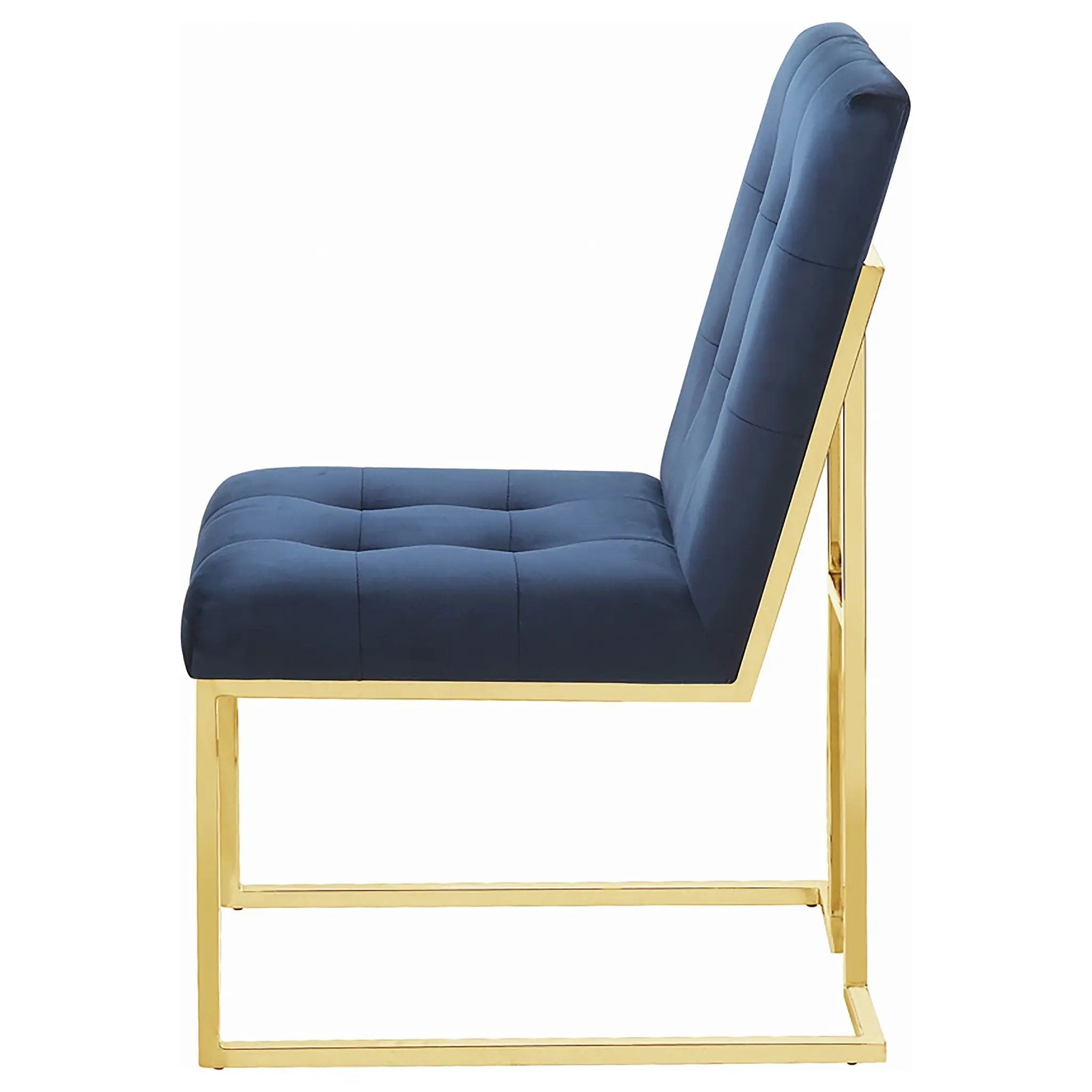 Cisco Velvet Upholstered Dining Side Chair Gold (Set of 2) by Unique Piece Furniture