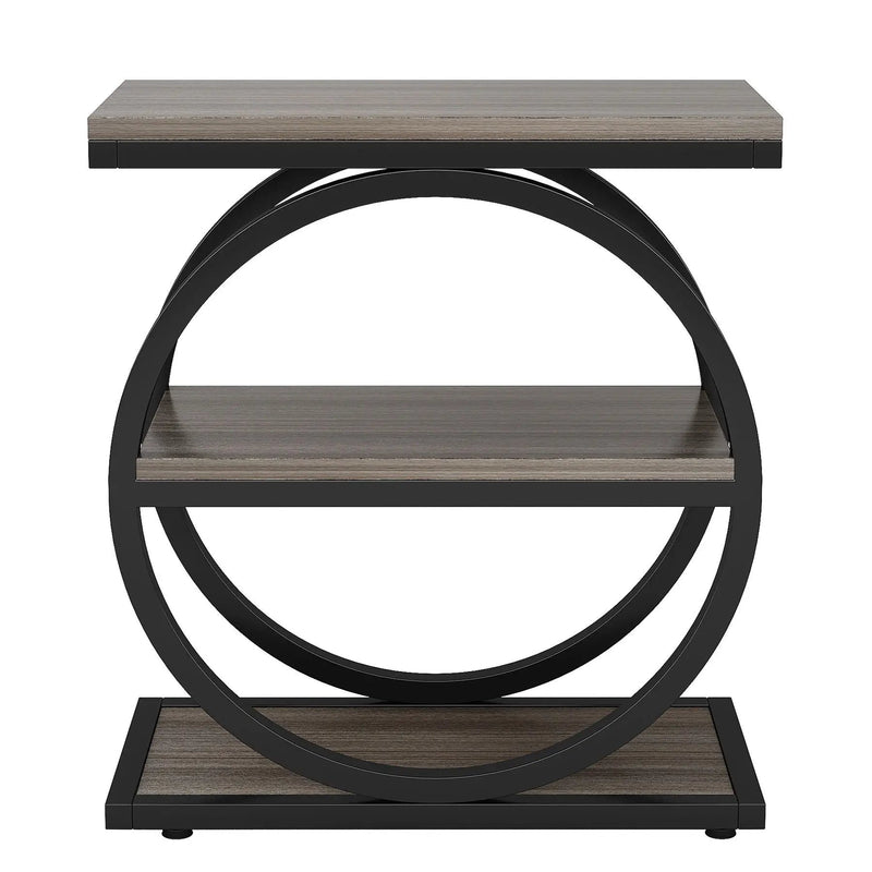 Industrial Narrow End Table With 3 Shelves by HouseOfZazla