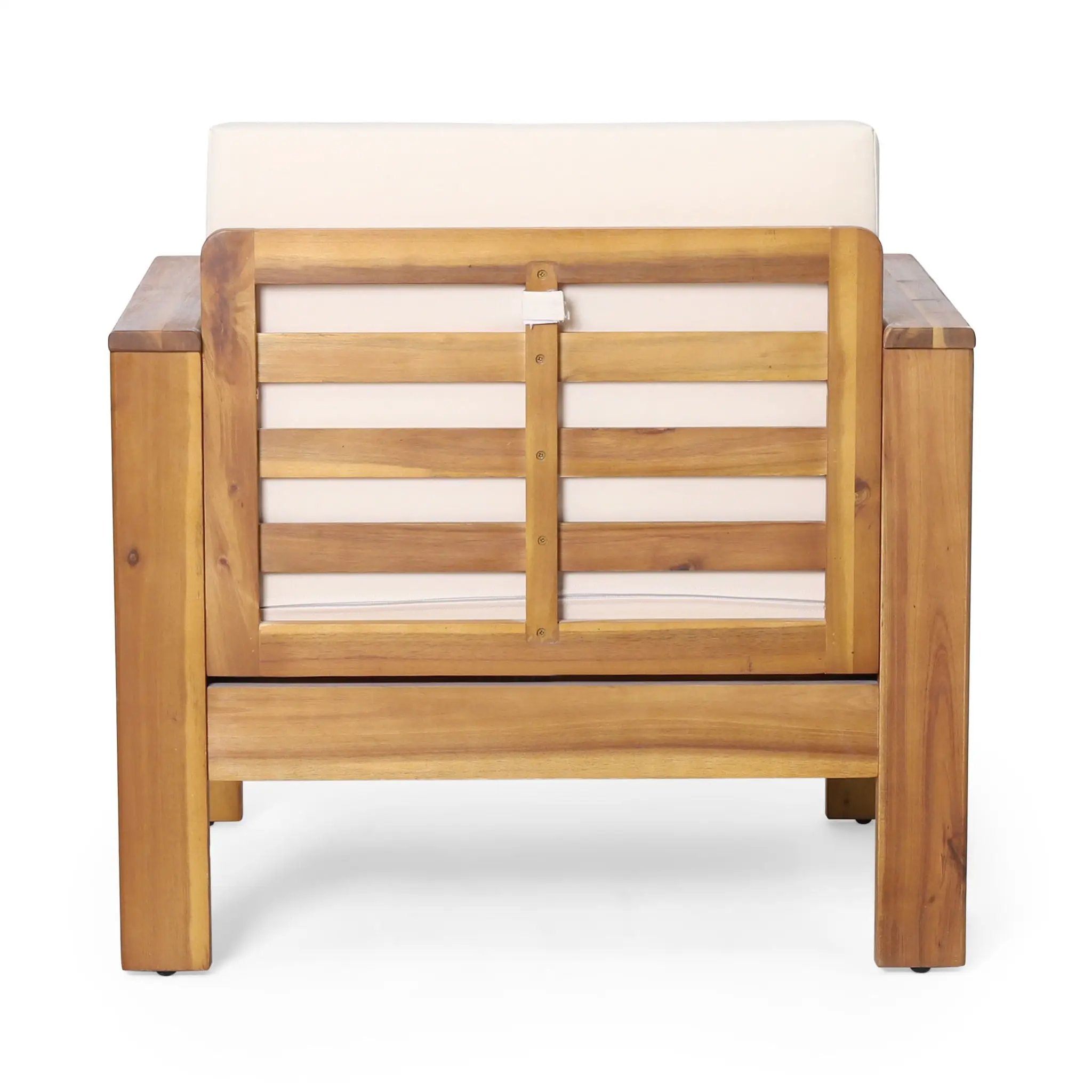 Acacia Wood Loveseat And Coffee Table Set With Cushions by HouseOfZazla
