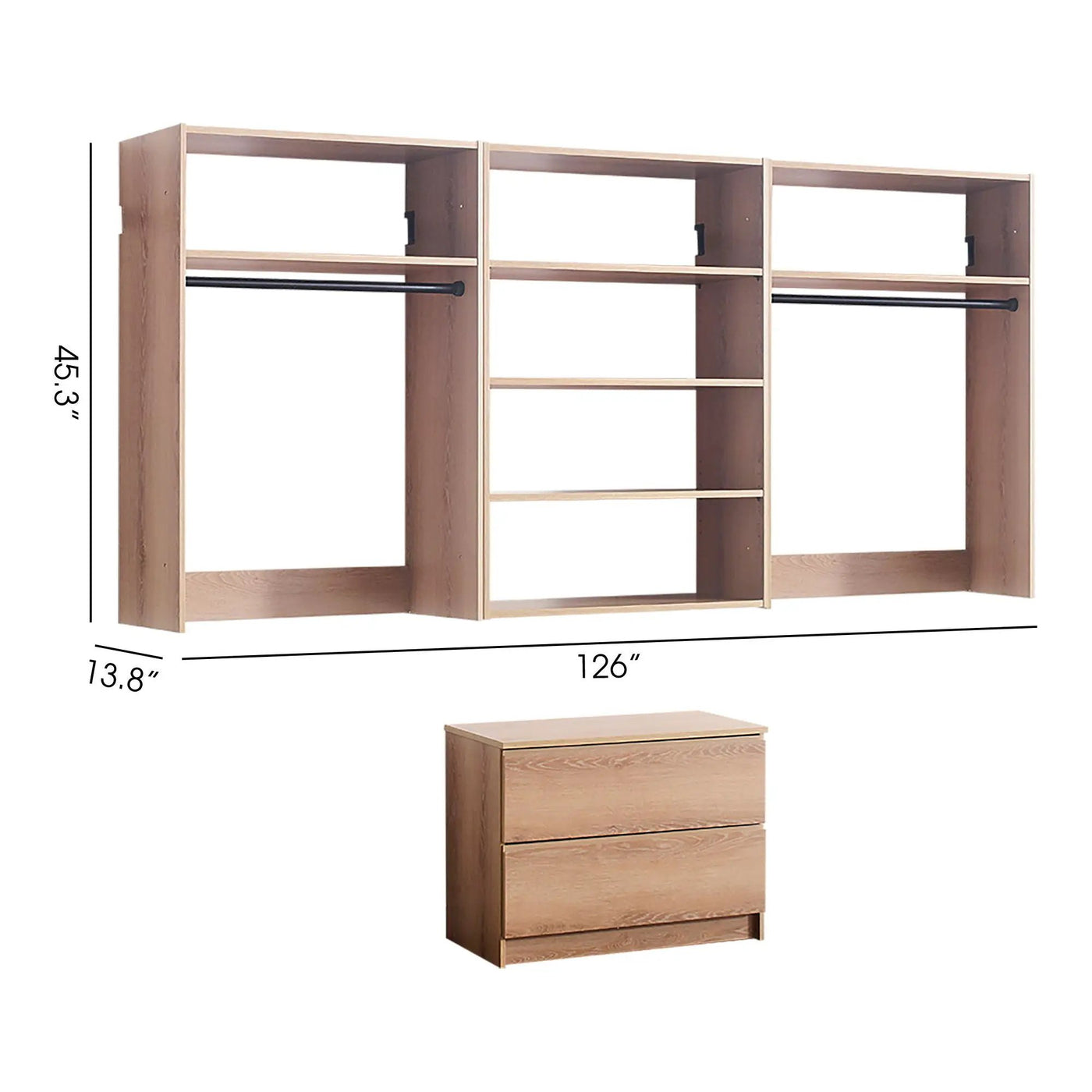Devi - Wall Mounted Closet System With Modular Units by HouseOfZazla