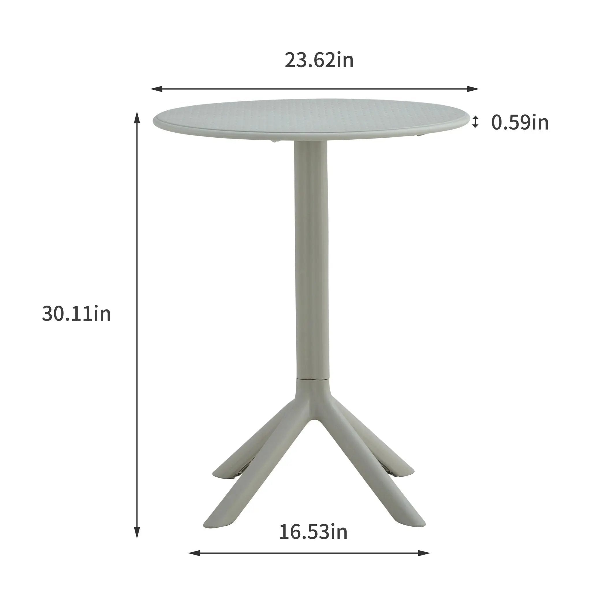 3 Piece Plastic Arm Chair Bistro Grs Premium Ocean Plastic by HouseOfZazla