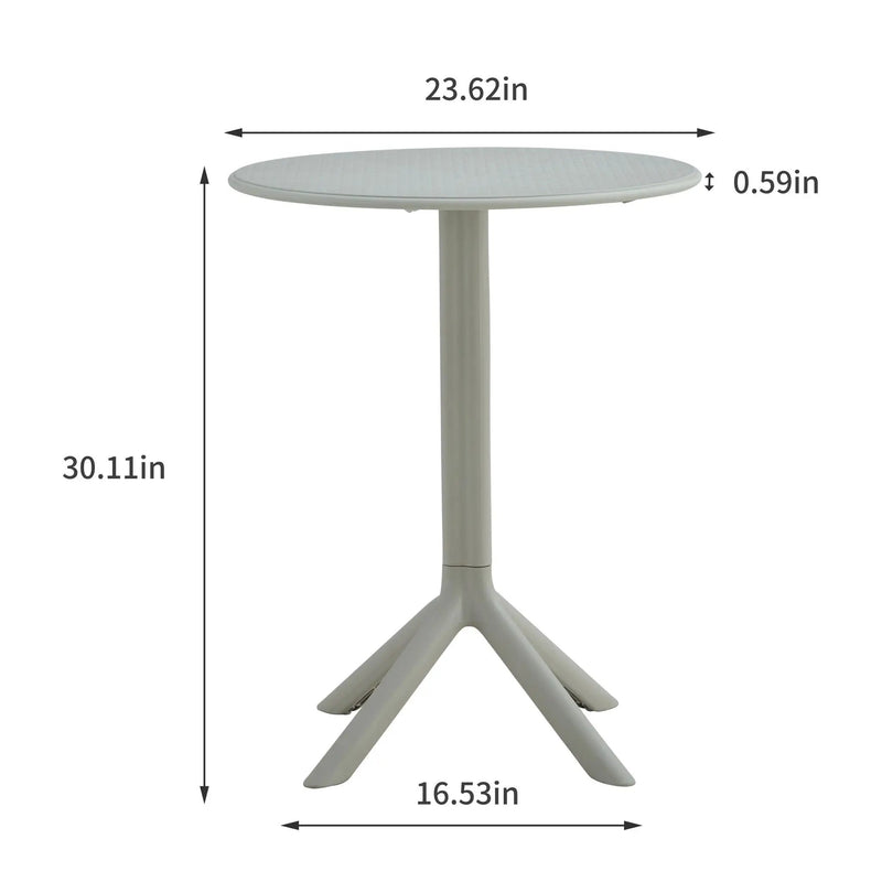 3 Piece Plastic Arm Chair Bistro Grs Premium Ocean Plastic by HouseOfZazla