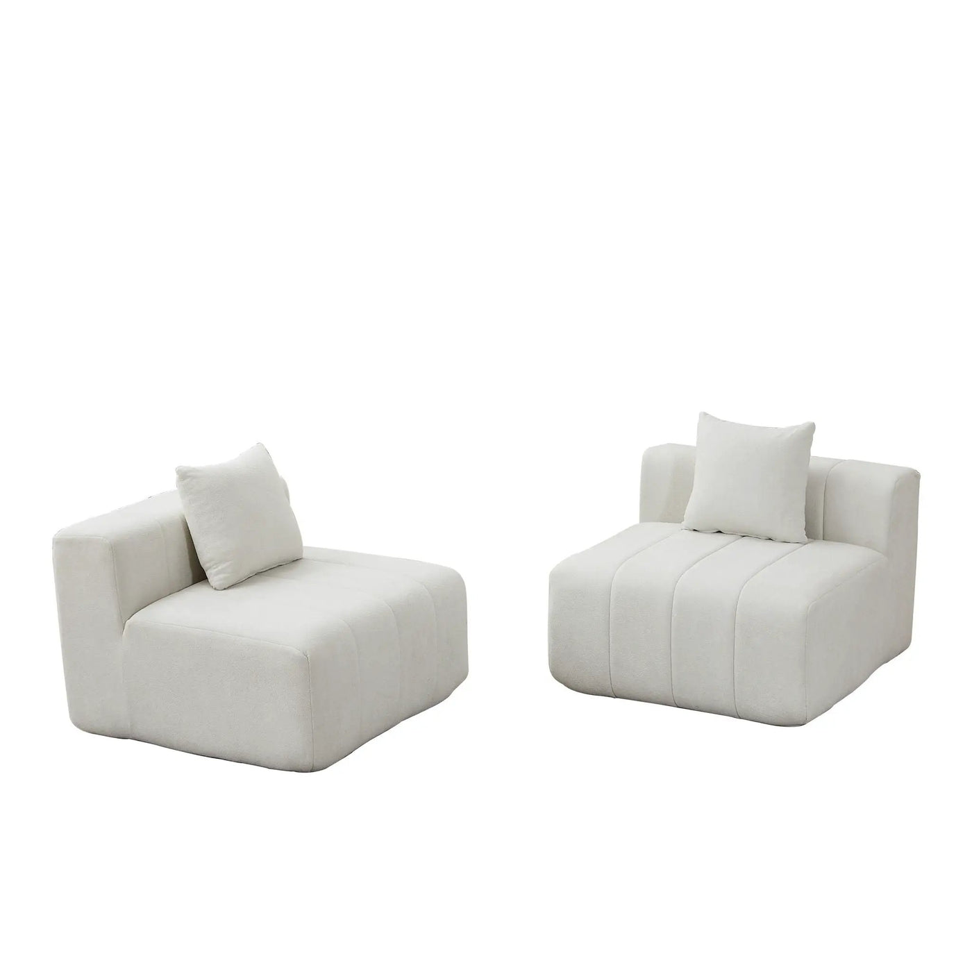 Modular Sectional Sofa With 2 Pillows, Symmetrical Design by HouseOfZazla