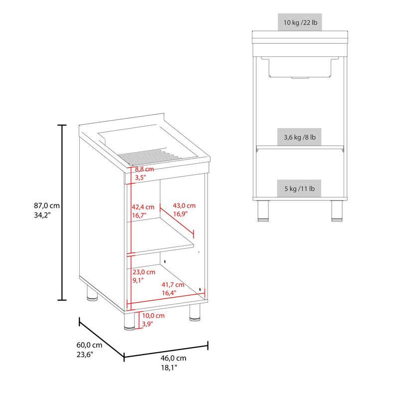 Darwin Freestanding Utility Tub and Sink Cabinet with One Door by HouseOfZazla