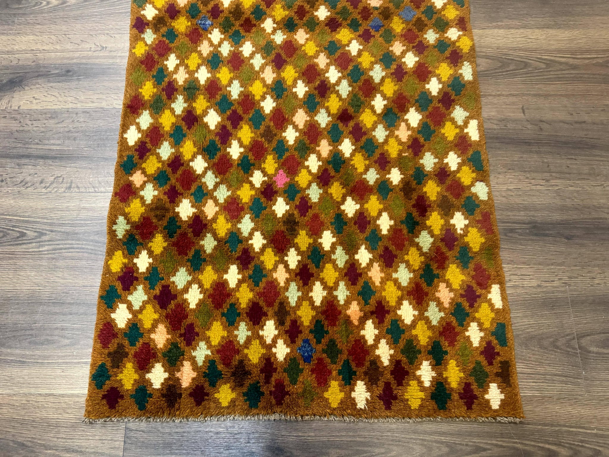 Balouch Rug 3x4, Burnt-Orange, Multicolor, Afghan Rug by Jewel Rugs
