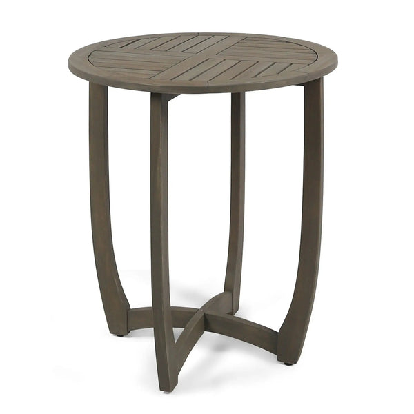 Hermosa Rustic Circular Bistro Table - Gray