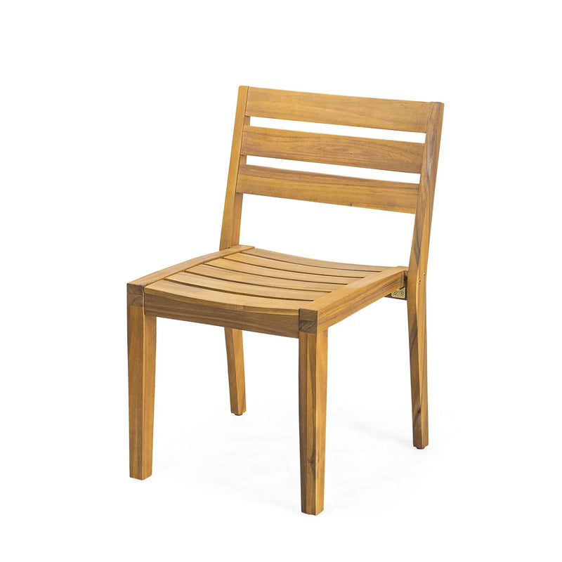Outdoor Dining Side Chair (Set of 2) - Teak Finish by HouseOfZazla