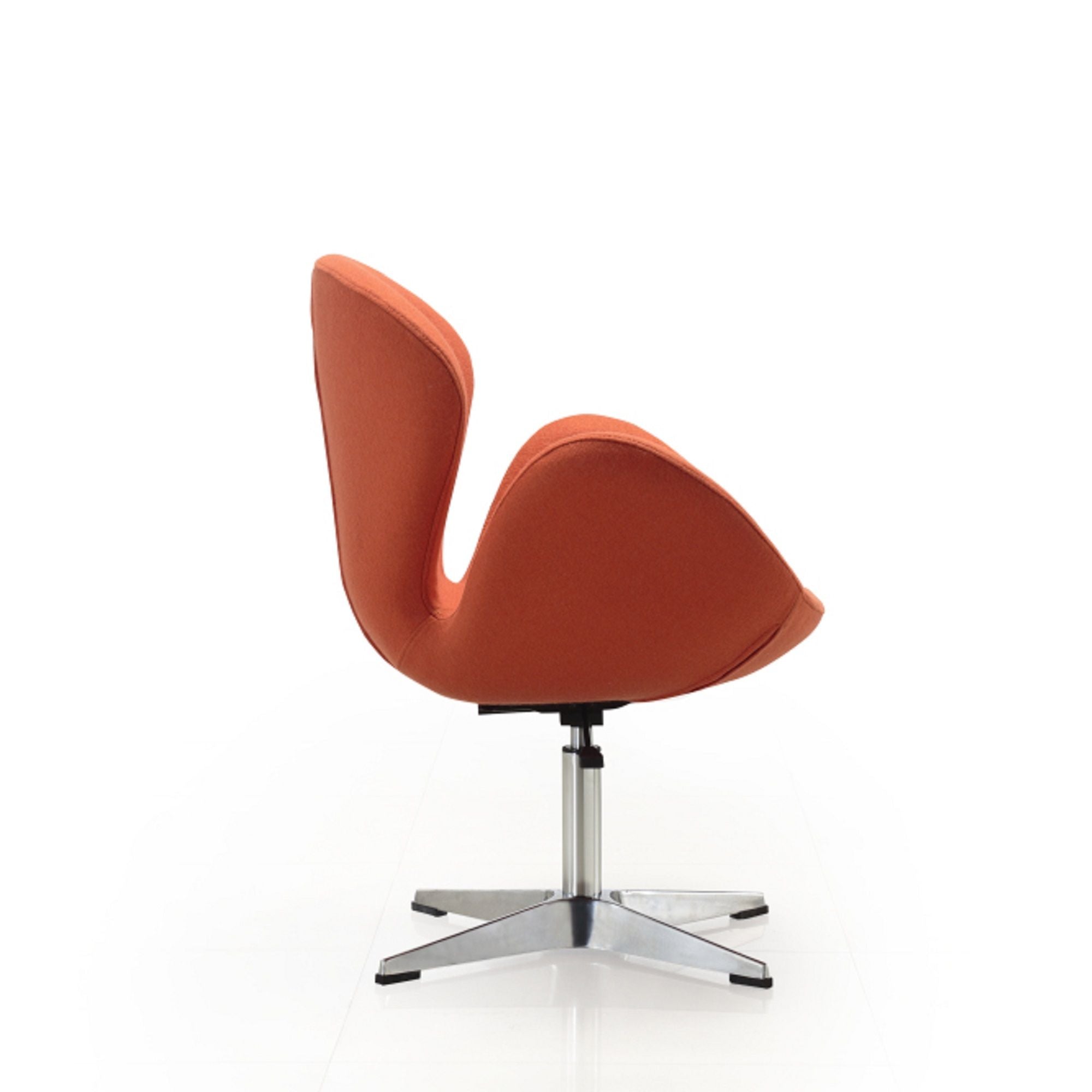 Upholstered Swivel Lounge Chair With Adjustable Height - Orange by HouseOfZazla