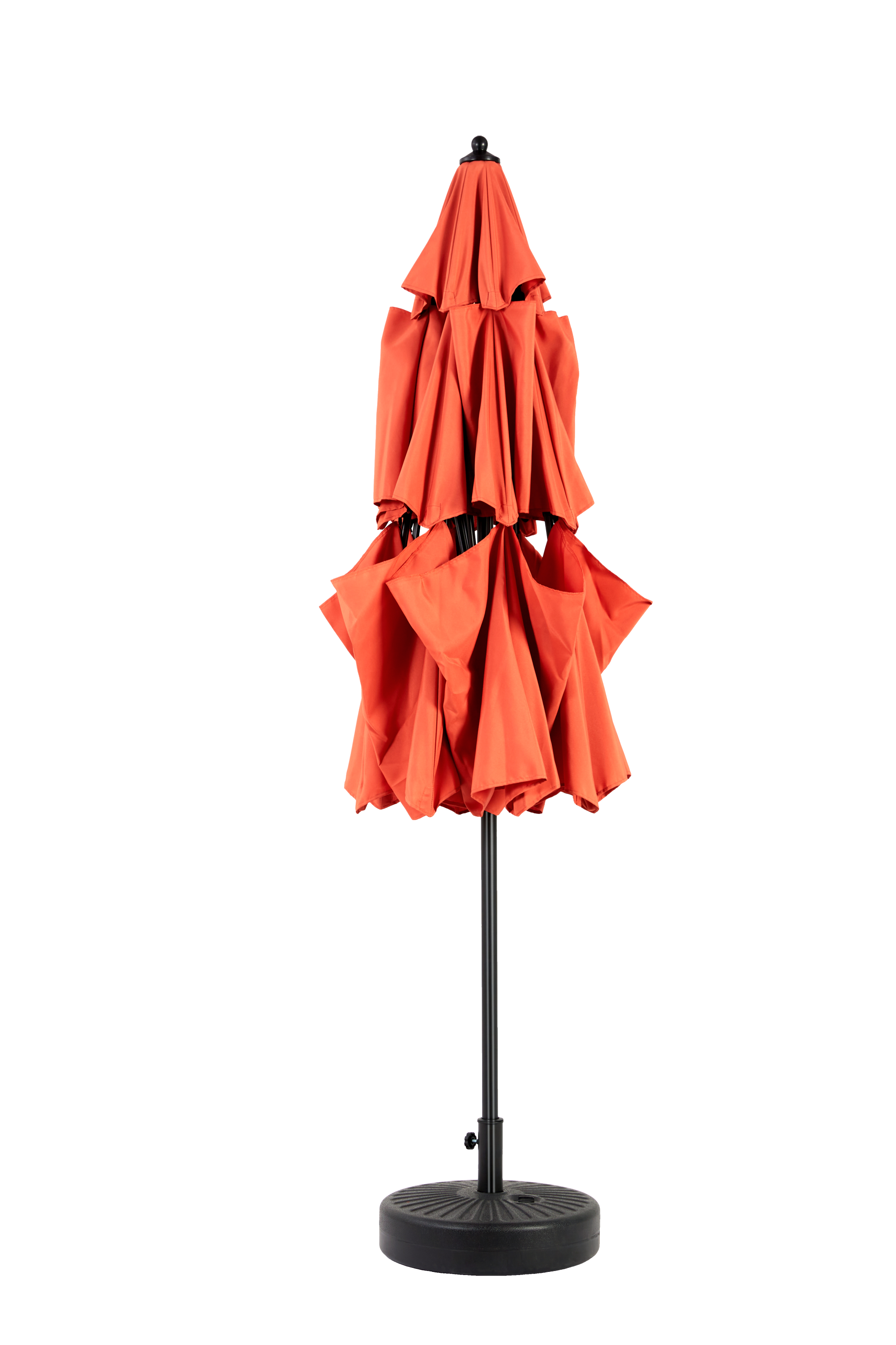 Aluminium 10ft 3-Tier Auto-Tilt Outdoor Patio Umbrella - Orange (No Base) by HouseOfZazla