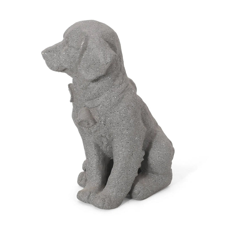 MGO Dog Statue, Outdoor Stone Gray by HouseOfZazla