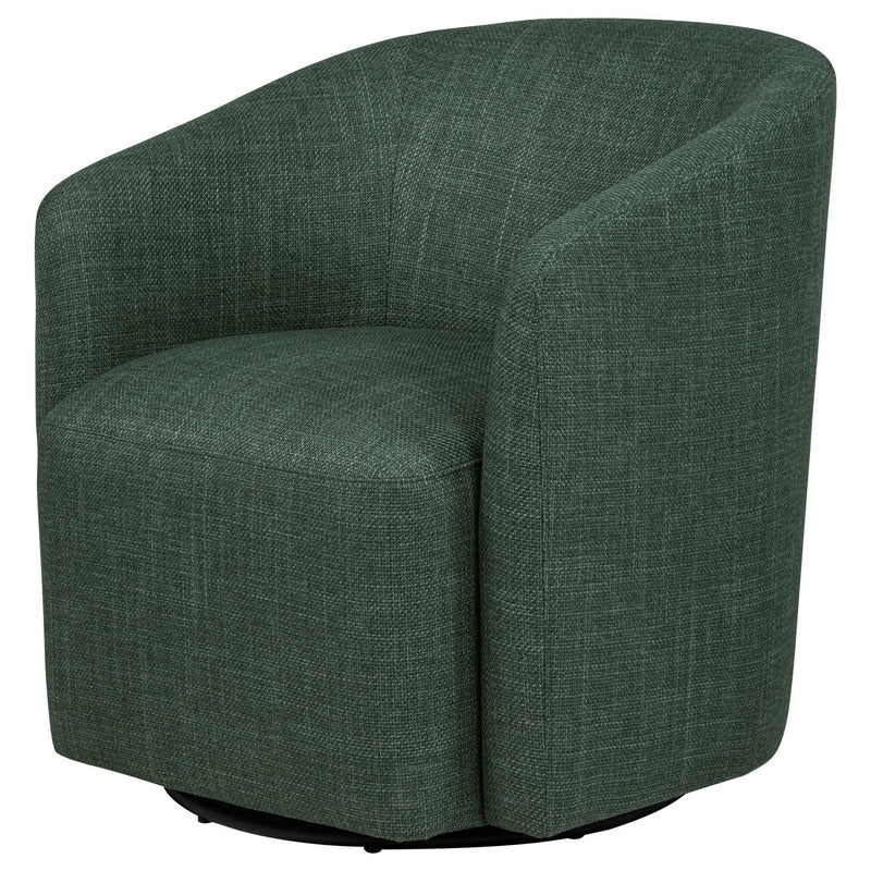 Mossbrook Fabric Upholstered Swivel Accent Chair Green by Unique Piece Furniture