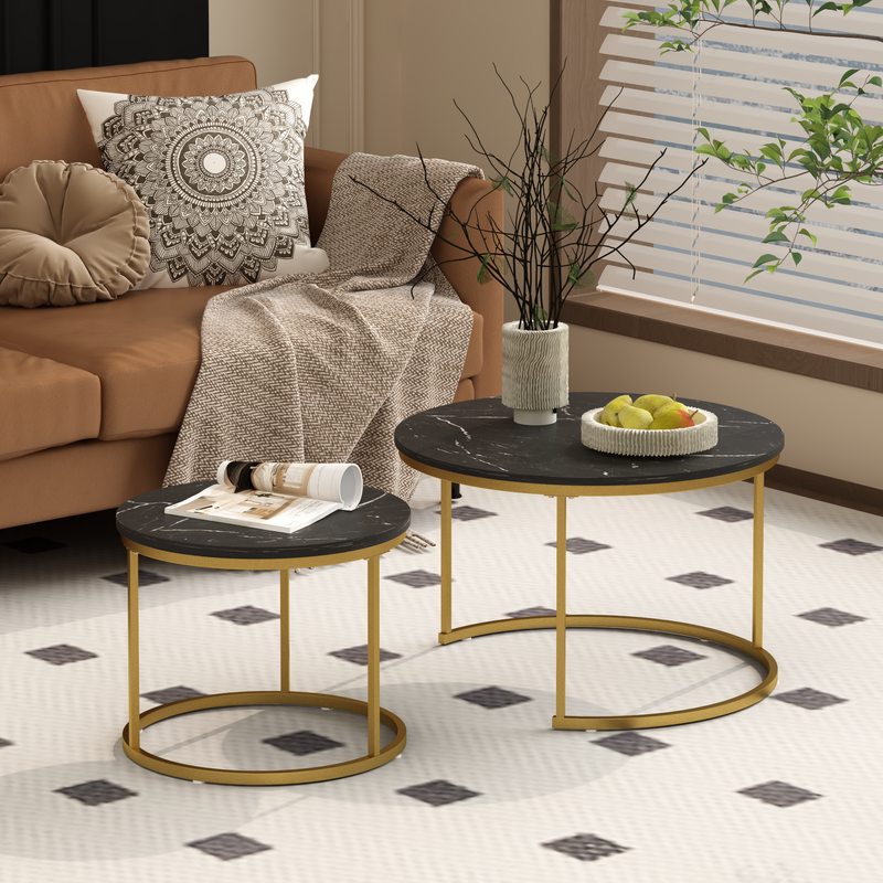 27.6in Nesting Coffee Table Set of 2 by HouseOfZazla