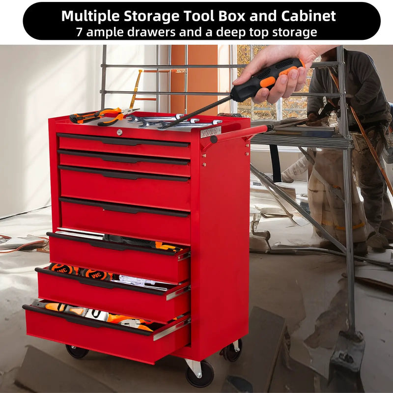 7-Drawer Rolling Tool Chest Cabinet by HouseOfZazla