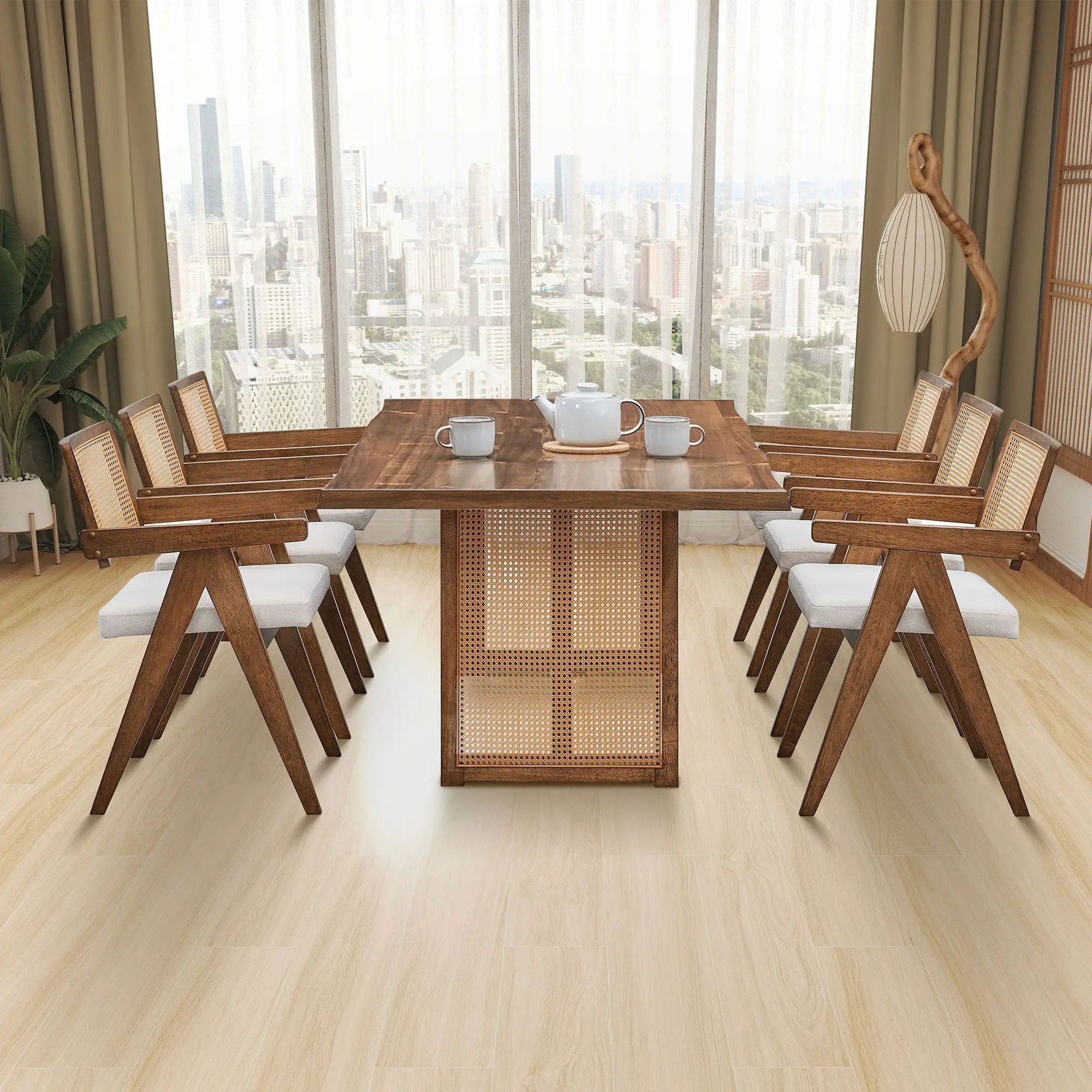 86.61 Inch Oversize Rectangular Waves Dining Table by HouseOfZazla