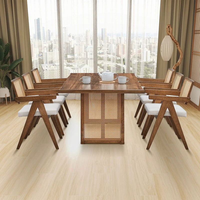 86.61 Inch Oversize Rectangular Waves Dining Table by HouseOfZazla