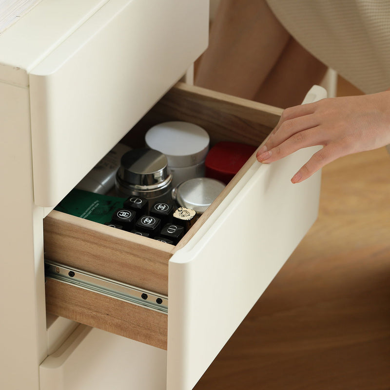 Table Dresser Without Mirror, Compact Dresser Accessories Storage Drawer - White by HouseOfZazla