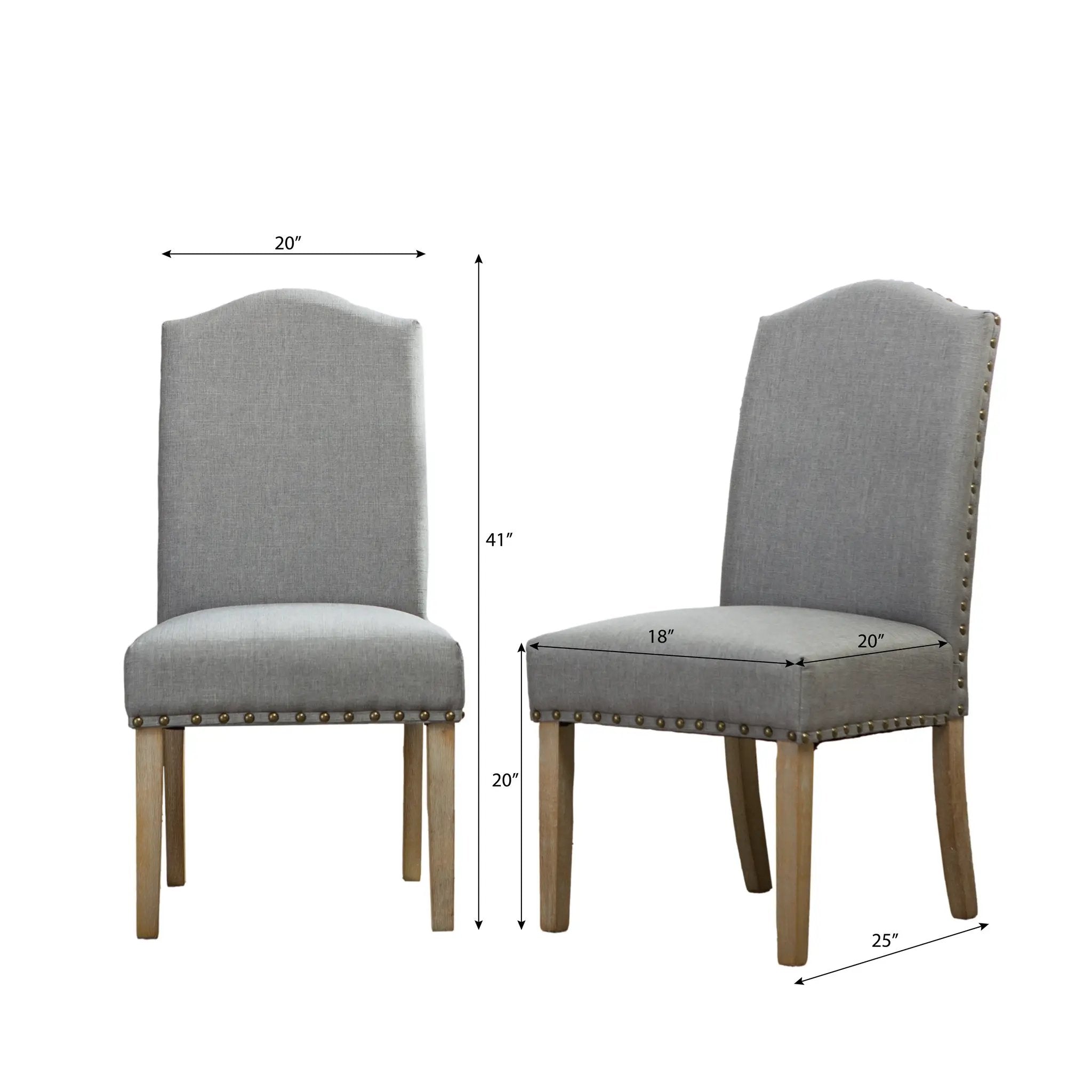 Mod Urban Style Solid Wood Nailhead Dining Chairs by HouseOfZazla