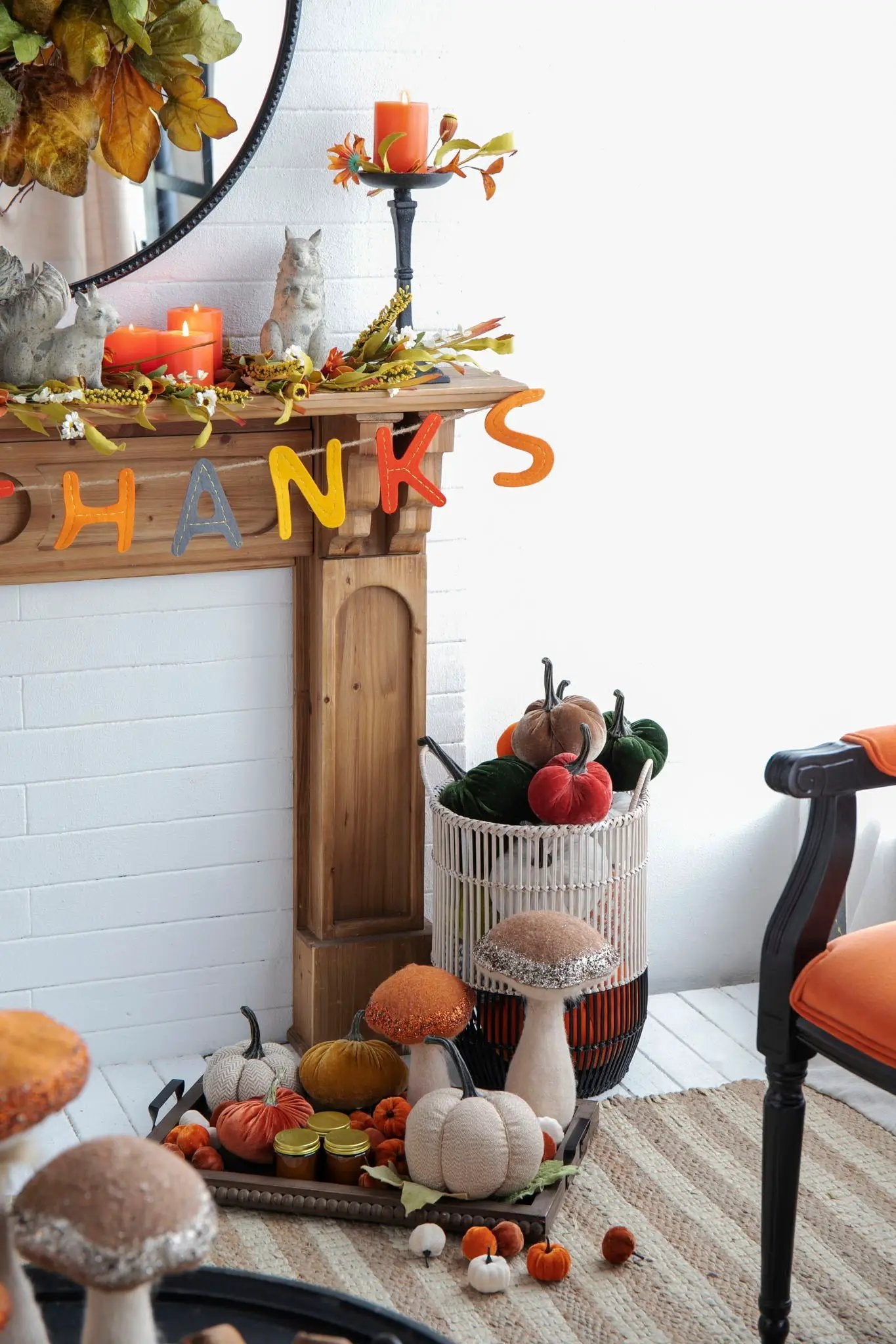 Weighted Pumpkin Ornament Decor For Holiday by Unique Piece Furniture