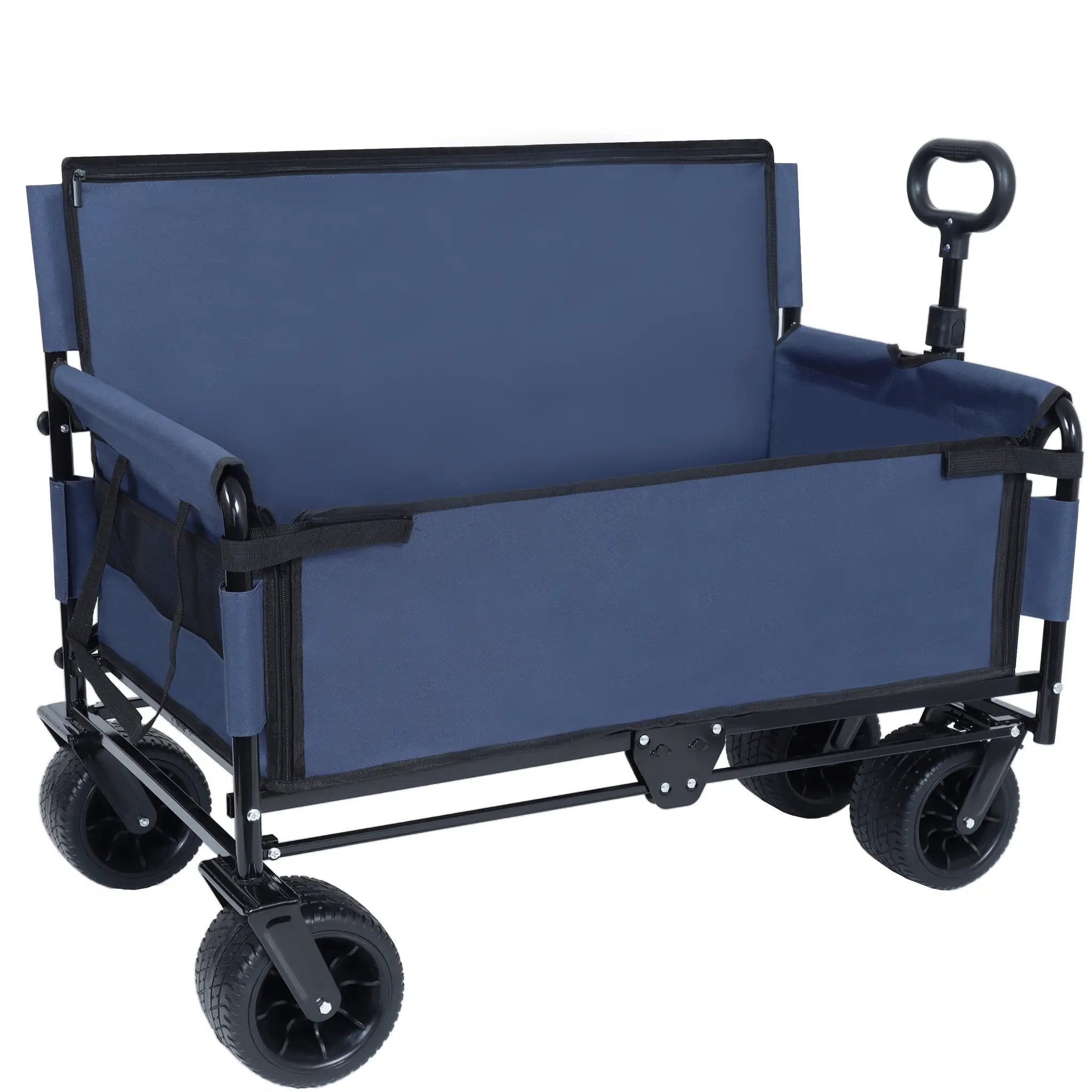 3-in-1 Convertible Folding Wagon Cart with Bench Seat & Storage by HouseOfZazla