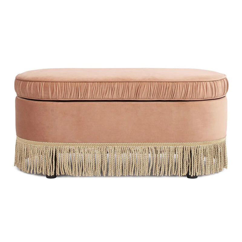 Serena - Contemporary Design Oval Storage Bench Ottoman by Unique Piece Furniture