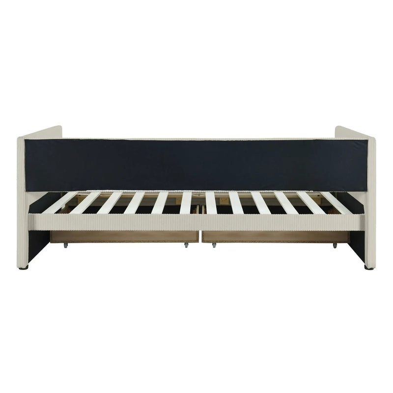 Daybed With Two Drawers And Wood Slat by HouseOfZazla