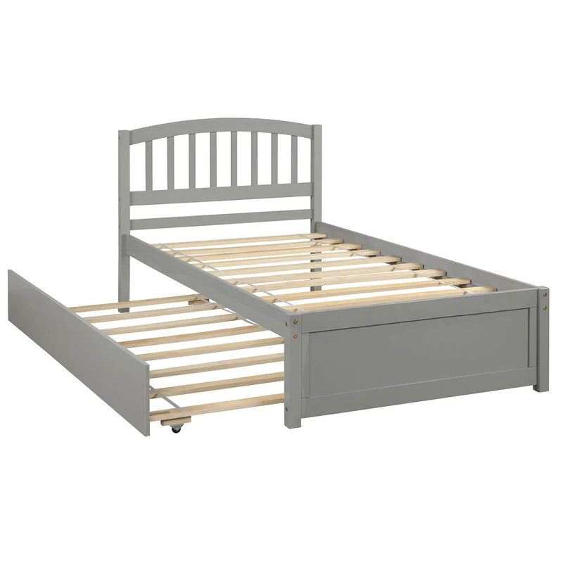 Platform Bed Wood Bed Frame With Trundle by HouseOfZazla