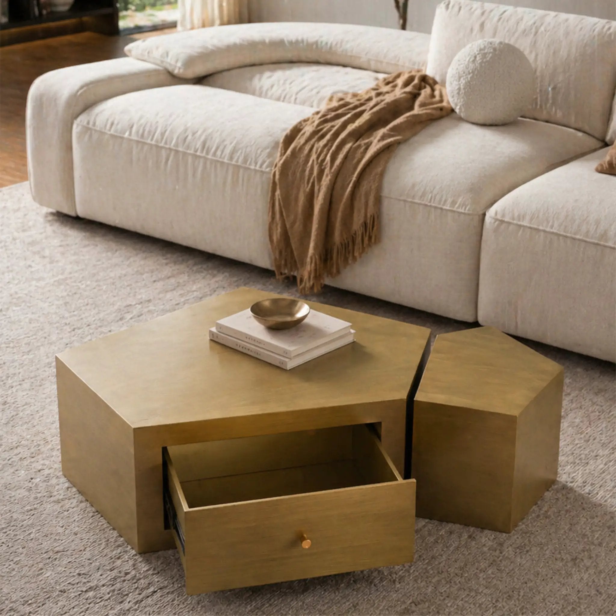 Modern Geometric Coffee Table Set of 2 by HouseOfZazla