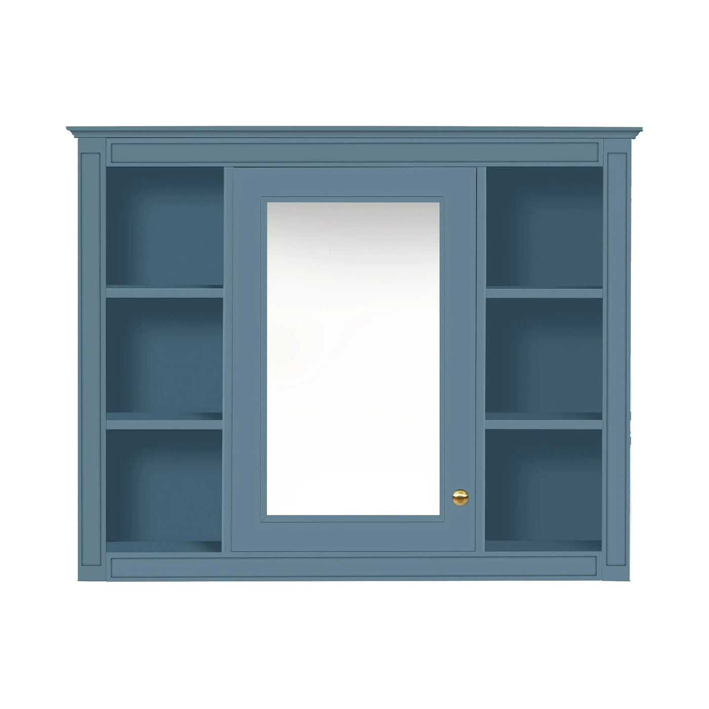 Wall Mounted Medicine Cabinet With Mirror, Storage Cabinet Featuring 6 Open Shelves And Adjustable Interior by Unique Piece Furniture