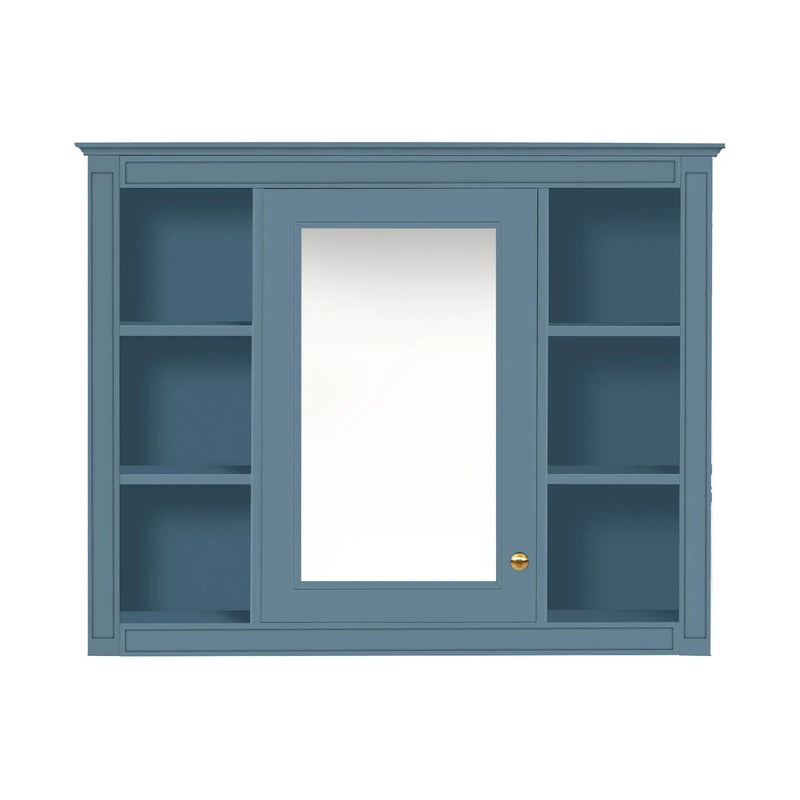 Wall Mounted Medicine Cabinet With Mirror, Storage Cabinet Featuring 6 Open Shelves And Adjustable Interior by HouseOfZazla