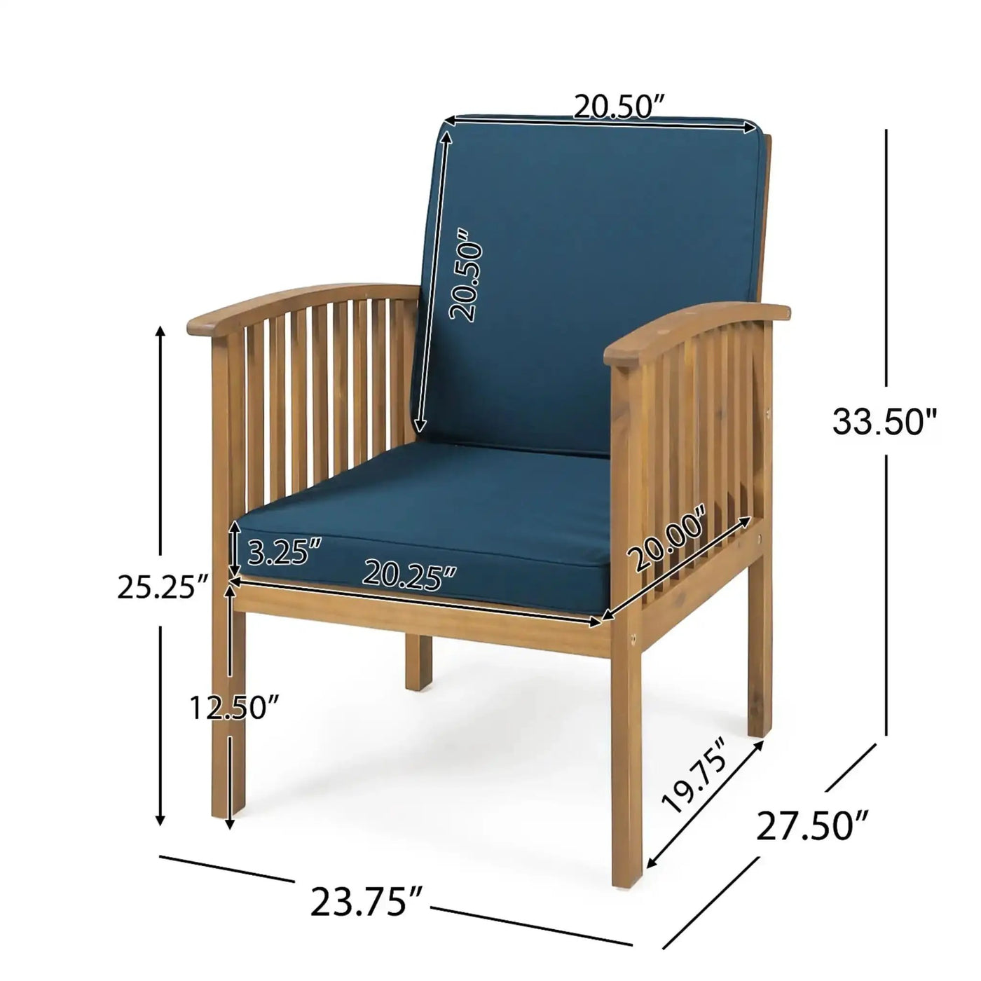 Casa Acacia Club Chair Coastal Classic Outdoor Seating by HouseOfZazla