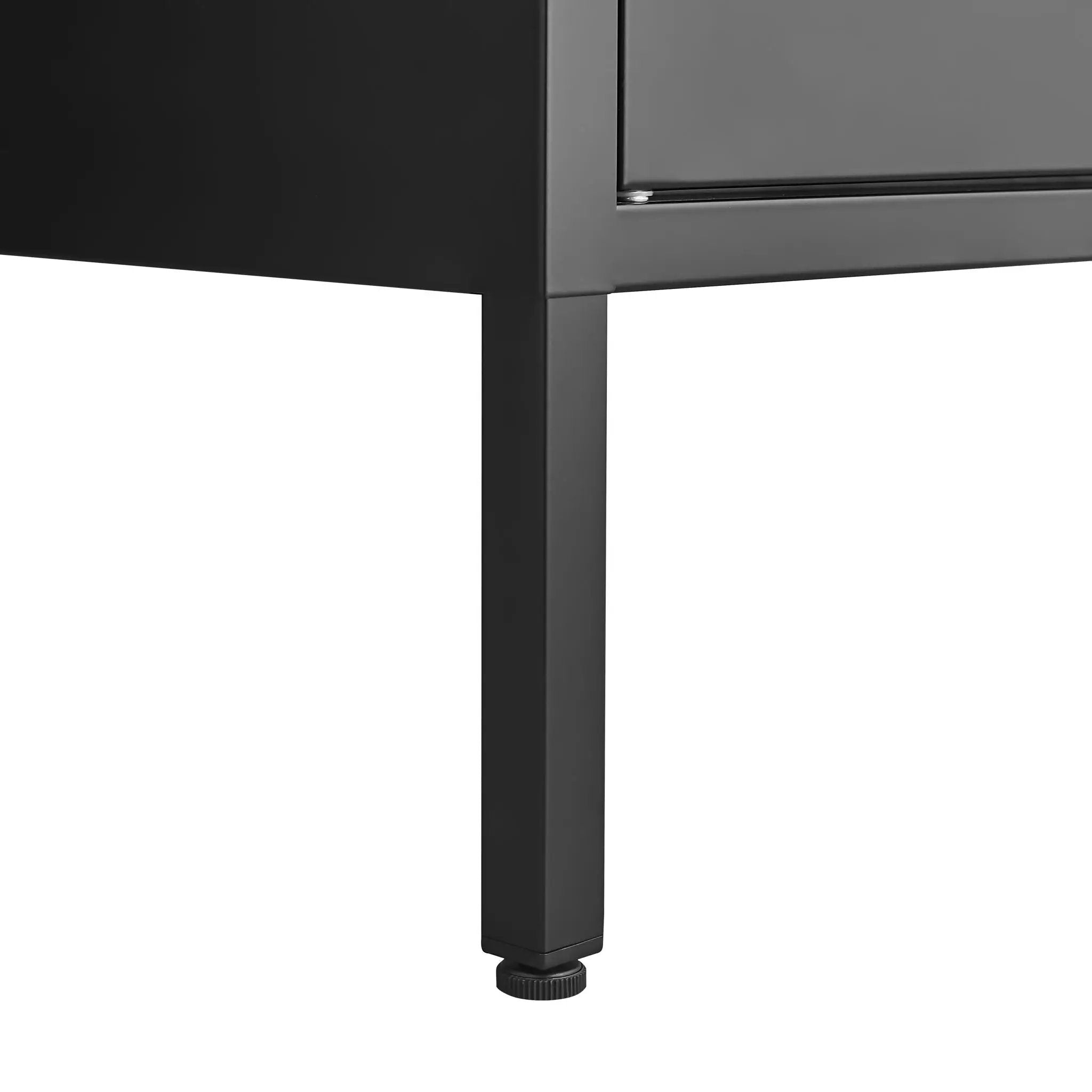 Modern Storage Cabinet With Adjustable Shelves, Magnetic Door Stopper by Unique Piece Furniture