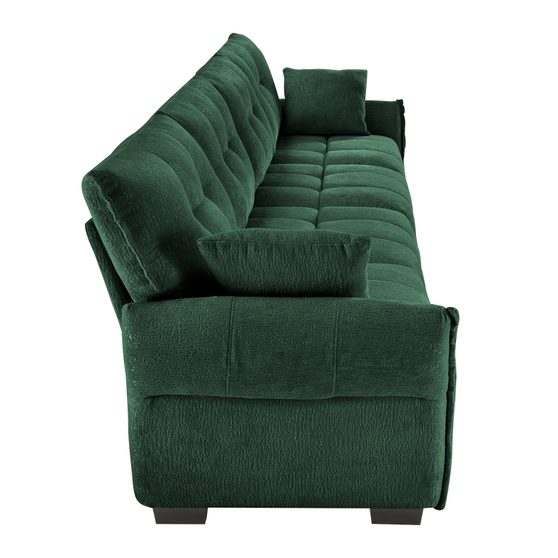 Modern 4-Seater Sofa, Solid Wood Frame In Premium Chenille by HouseOfZazla