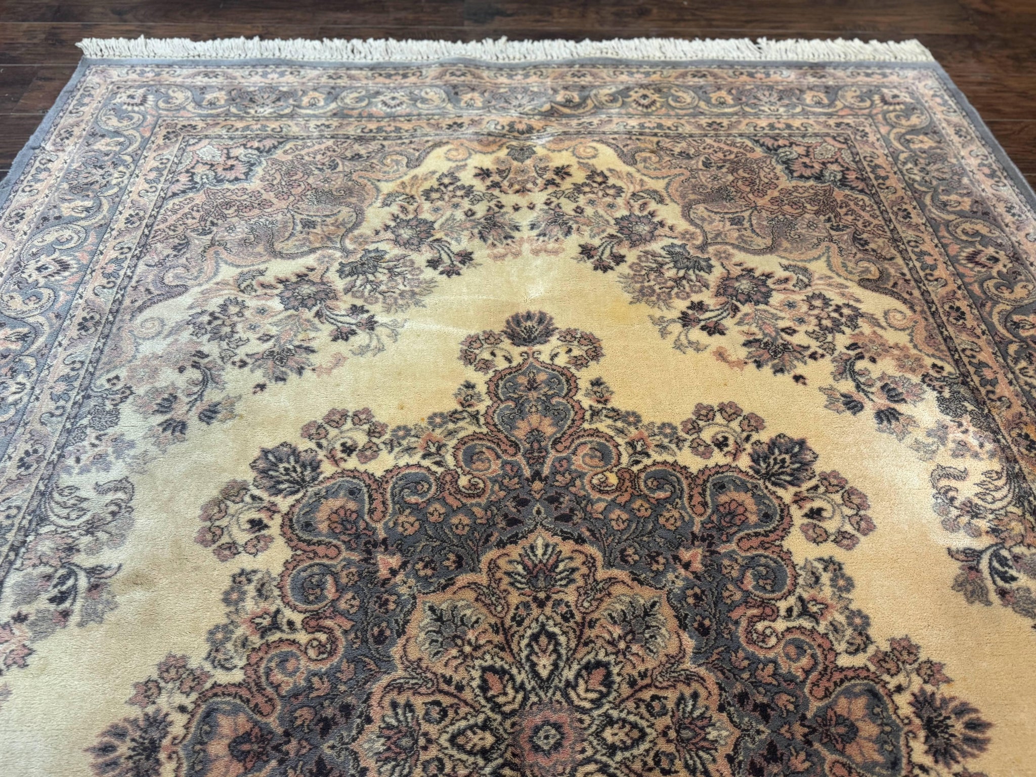 Belgium Power Loomed Wool Rug 6.9 x 9.6, Vintage Oriental Carpet by Jewel Rugs