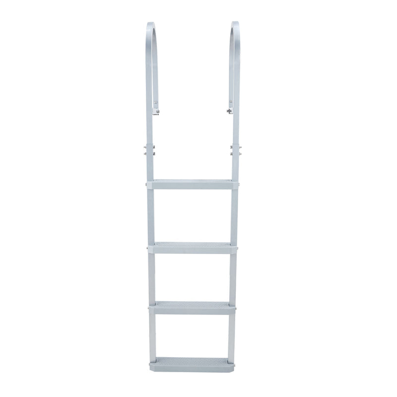 Removable Dock Ladder, 4 Steps, Aluminum Alloy Pontoon Boat Swim Ladder by HouseOfZazla