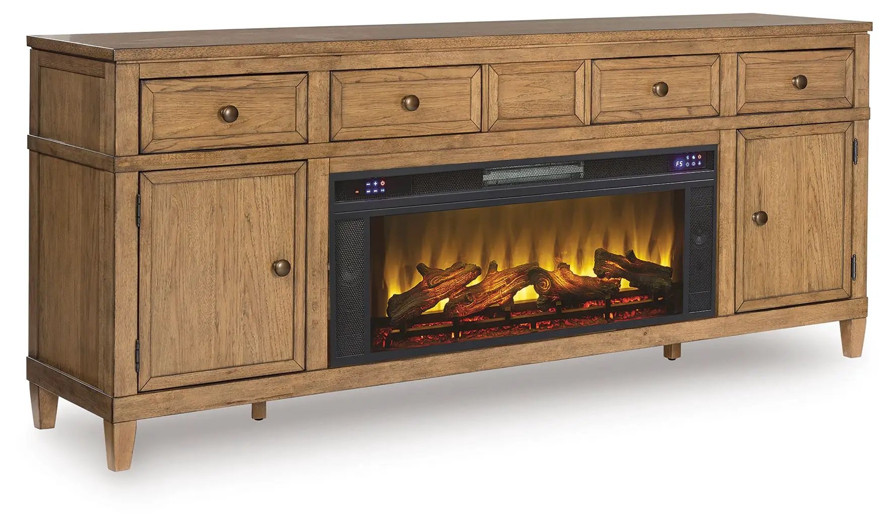 Sharlance - 81" TV Stand With Electric Fireplace by Unique Piece Furniture