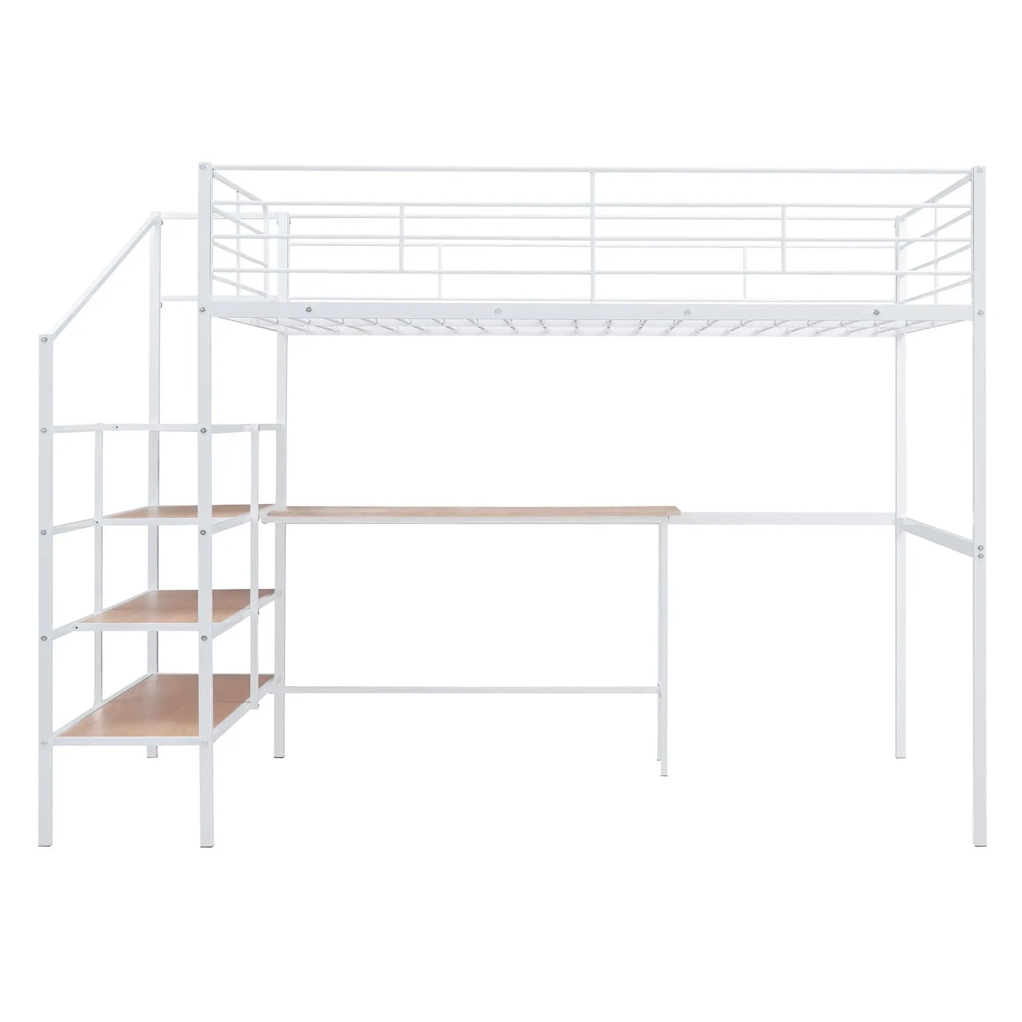Loft Bed With Desk And Lateral Storage Ladder by Unique Piece Furniture